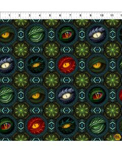 Emerald Reign Dragons: Dragon Eyes - In The Beginning Fabrics 24drg-1