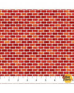 Build Your Own World: Red Bricks -- Northcott Fabrics 25258-24