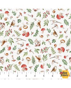 Woodland Adventures: Mushrooms Twigs -- Northcott Fabrics 25267-92 