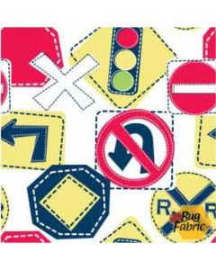 Bumper 2 Bumper: Road Signs - Camelot Cottons 6140503-1