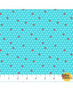 Extreme Santa: Dots Turquoise -- Northcott Fabrics 25444-64