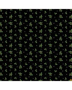 Cardinal Christmas: Holly Black -- Northcott Fabrics 25483-99 