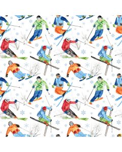 Winter Sports: Skiers  -- Northcott Fabrics 27237-10