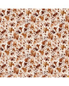 Wild and Free: Animal Skin Cream Rust - Northcott Fabric 27608-11
