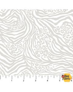 Wild One: Zebra Skin Lt Gray - Northcott Fabrics 27691-91