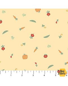 Quack Quack Moo: Vegetables Yellow - Northcott Fabrics 27820-52 yellow