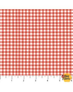 Quack Quack Moo: Gingham Red - Northcott Fabrics 27822-24 red - .75 yard remaining
