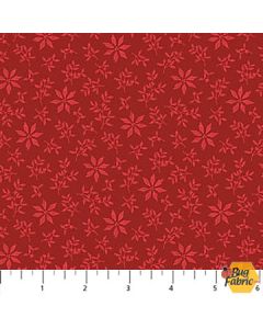 Vintage Christmas: Snowflakes Red - Northcott Fabric 28169-26