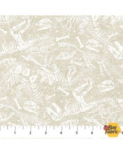 Dino Roar: Dinosaur Bones Cream - Northcott Fabrics 28466-11 - 31" remaining