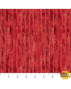 Barnyard Christmas: Barnboard Red - Northcott Fabrics 28807-24 