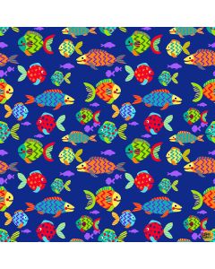 Pond Life: Fish - Blank Quilting 2961-77 Dk Blue