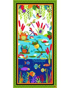 Pond Life: Frog Pond Panel (2/3 yard) - Blank Quilting 2968p-70
