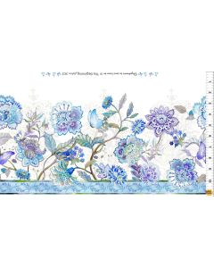Daydreams: Periwinkle Border Stripe - In The Beginning Fabrics 2dd-2 - 2.25 yards remaining