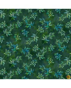 Fairytale Forest: Sprigs Forest Green -- Henry Glass Fabrics 3017-66 forest - 2 yards 16" remaining