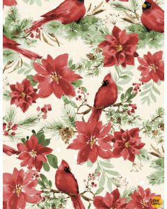 Cardinal Celebration: Large All Over Cream - Wilmington Prints 37753-237