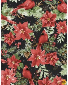 Cardinal Celebration: Large All Over Black - Wilmington Prints 37753-937