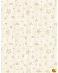 Cardinal Celebration: Snowflakes Cream - Wilmington Prints 37759-220