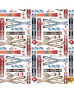 Slopeside: Skis White -- Blank Quilting 3299-01