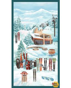 Slopeside: Ski Panel Lt Blue (2/3 yard) -- Blank Quilting 3300p-11 