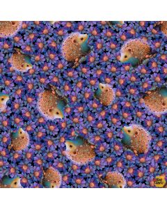 Night Garden:  Hedgehogs - Blank Quilting 3551-55 purple