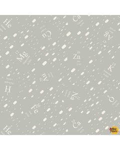 Science lab: Molecular Formulas -- Blank Quilting 3838-90 lt gray 