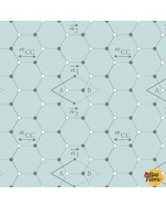 Science lab: Hexagons -- Blank Quilting 3845-11 aqua