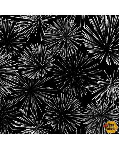 Let's Glow Crazy: Starbursts Fireworks (Glow in the Dark) - Blank Quilting 3949g-99 black