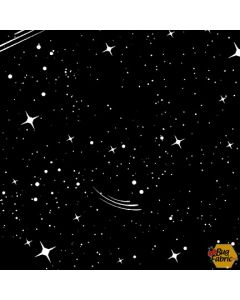 Let's Glow Crazy: Night Sky (Glow in the Dark) - Blank Quilting 3958g-99 black