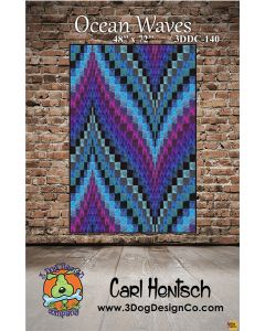 Pattern: Ocean Waves Quilt Pattern -- 3 Dog Design Company 3ddc-140 
