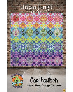 Pattern: Urban Jungle Quilt Pattern -- 3 Dog Design Company 3ddc-161 - 1 remaining
