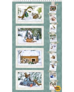 The Secret Life of Squirrels: Squirrel Panel (2/3 yard) -- Clothworks y4217-104 