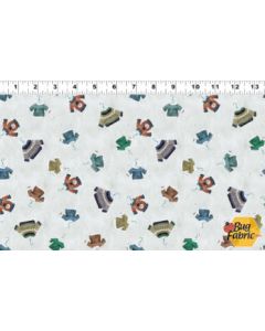 The Secret Life of Squirrels: Sweaters Mist Gray -- Clothworks y4223-116