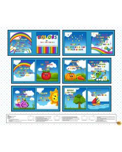 Story Time: Colors Cloth Book Panel (1 yard) - Blank Quilting 4223p-77