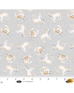 Little Seedlings Farm: Goats  - Blank Quilting 4383-90 Light Grey