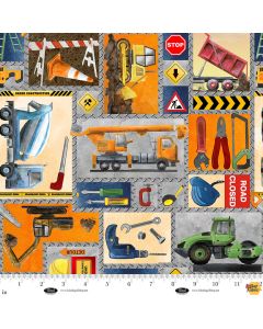 Let's Get Building: Construction Equipment Multi - Blank Quilting 4394-90 multi