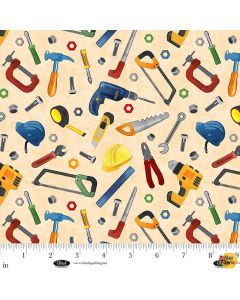 Let's Get Building: Tools Peach - Blank Quilting 4396-41 peach
