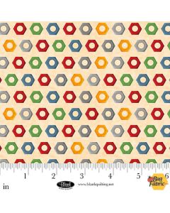 Let's Get Building: Nuts Ivory - Blank Quilting 4398-41 ivory