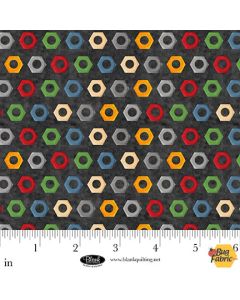 Let's Get Building: Nuts Dark Grey - Blank Quilting 4398-99 dark grey