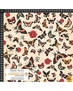 Ink & Myth: Butterflies Cream - STOF Fabrics 4504-165 
