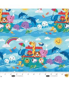 Noah and Friends: Noah's Ark --Blank Quilting 4578-17 blue
