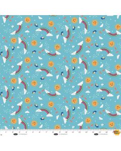 Noah and Friends: Rainbows --Blank Quilting 4579-11 light blue