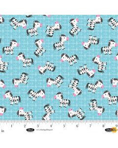 Noah and Friends: Tossed Zebras --Blank Quilting 4581-11 light blue