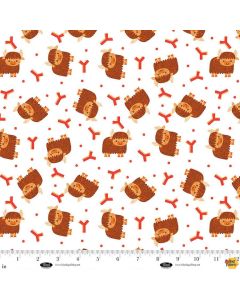 Noah and Friends: Tossed Yaks --Blank Quilting 4583-01 white