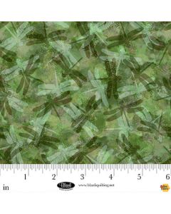 Enchanted Canopy: Dragonfly Collage - Blank Quilting 4607-66 green 