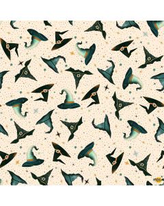 Witchy Wicked by Rose Halsey: Witches Hats and Stars - Blank Quilting 4868-41 cream