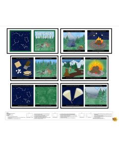 Little Library: The Great Outdoors Cloth Book Panel (1 yard) - Blank Quilting 4901bp-01 multi - presale July