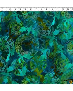 Emerald Reign Dragons: Flying Dragons Green - In The Beginning Fabrics 4drg-5 