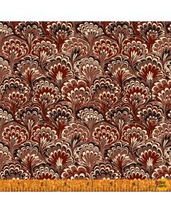 Well Read: Marble Paper Mahogany -- Windham Fabrics 52871-9 - 1 yard 25" remaining