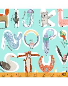 A is for Animals: Animal Alphabet Sky -- Windham Fabrics 52975-1