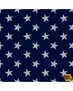 To The Rescue: Stars Navy -- Henry Glass Fabrics 535-78 navy
